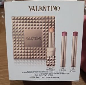 Valentino - Spike Valentino Lipstick Clutch Set   3 x 2.3g - 123R 134R 600A NIB